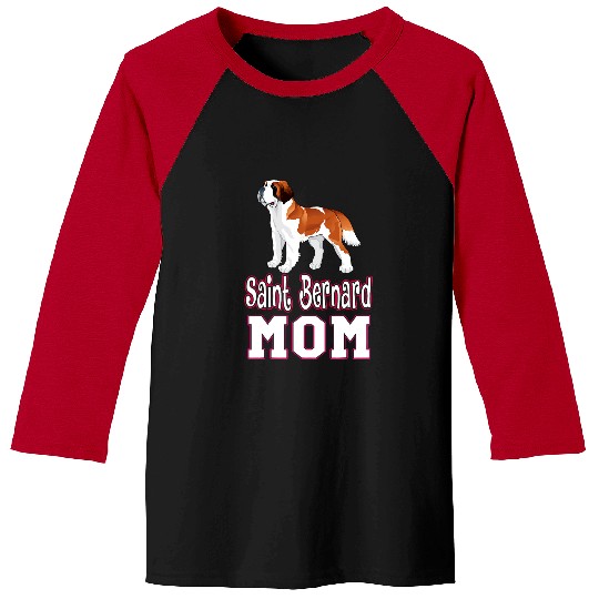 Dog Saint Bernard Mom Dog Mom for Animal Lovers Baseball Tees