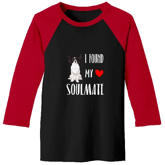 Dog Papillon I Found My Soulmate Papillon Dog Lover bests Friend Gift 22 Baseball Tees
