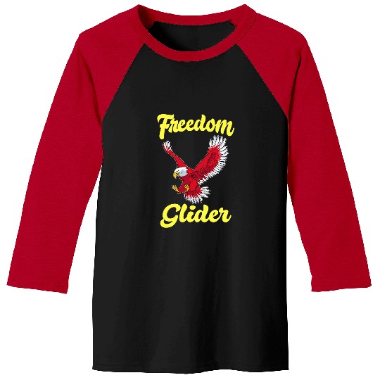 Freedom Glider Funny Bald Eagle Nickname Illustration Outfit Baseball Tees