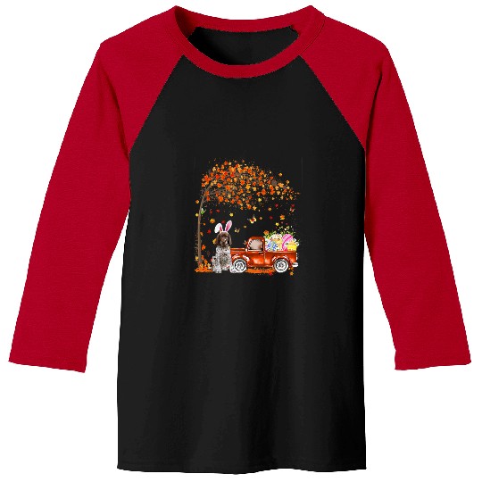 Dog German Shorthaired Cute German Shorthaired Egg Tree Easter Day Dog Dad Baseball Tees