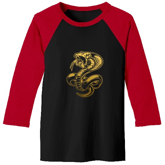 Golden Snake Shaolin Kung Fu Baseball Tees