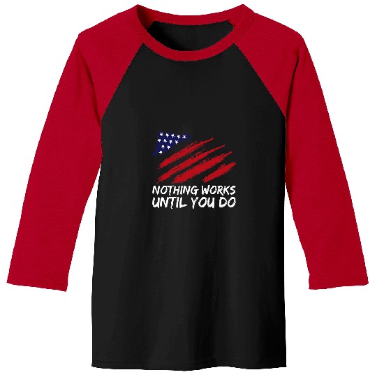 labor day american flag patriotic Baseball Tees