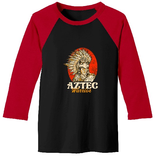 Aztec Warrior King Mexican Native Art Mayans 18 Baseball Tees