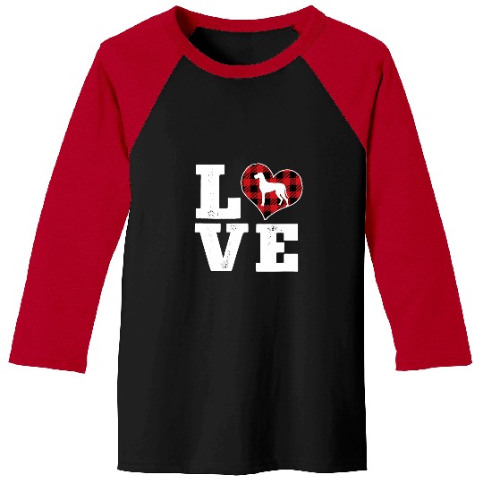 Dog Great Dane Love Great Dane Dog Lover Gifts buffalo plaids Valentines Day Baseball Tees