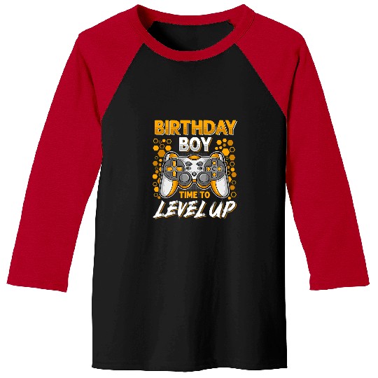 Game Gaming Birthday Boy Time To Level Up Video Game Birthday Party 85 Gamer Loving Game Baseball Tees