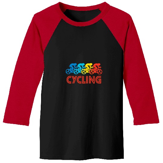 Cyclist Retro Pop Art Cycling Graphic Baseball Tees