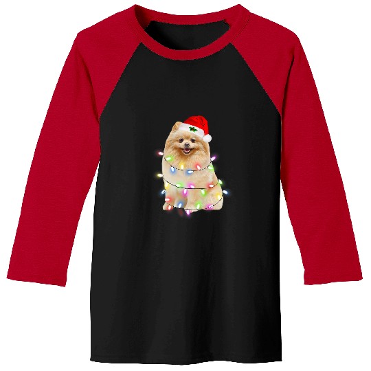 Dog Pomeranian With Christmas Magic Is Silent And Feel It 60 Baseball Tees