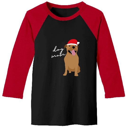 Dog Staffordshire Cream Staffordshire Bull Terrier Dog Mom Christmas Baseball Tees