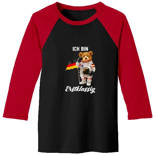 Funny Bear Schulkind Astronaut Teddy Bear First Day of School Cute Bears Baseball Tees