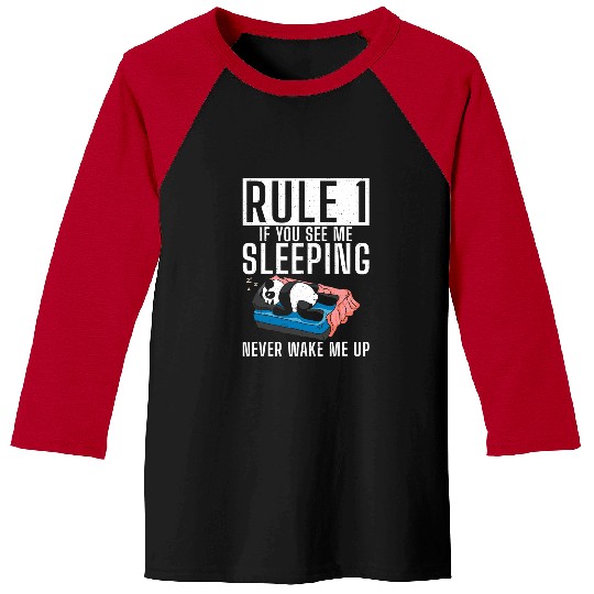 Funny Bear Rule 1 if you see me Sleeping never wake me up Panda Cute Bears Baseball Tees