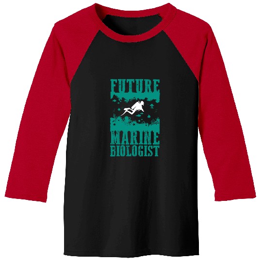 Funny Future Marine Biologist Gift Kids Cool Biology Student 7 Baseball Tees