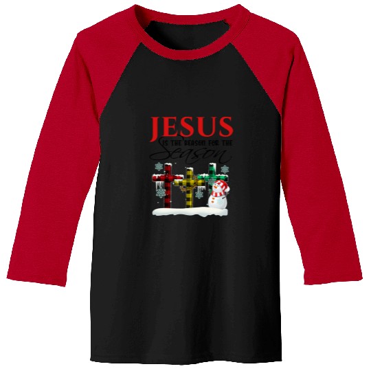 Christian Jesus Is The Reason For The Season Christmas Nativity 74 Bibble Jesus Christ Baseball Tees