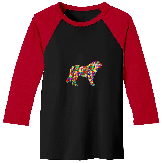 Colorful Polka Dot Bernese Mountain International Dot Day Baseball Tees