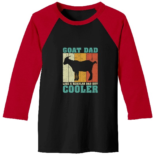 Goats Lover Mens vintages Retro Goats Dad Like A Regular Dad Fathers Day Baseball Tees