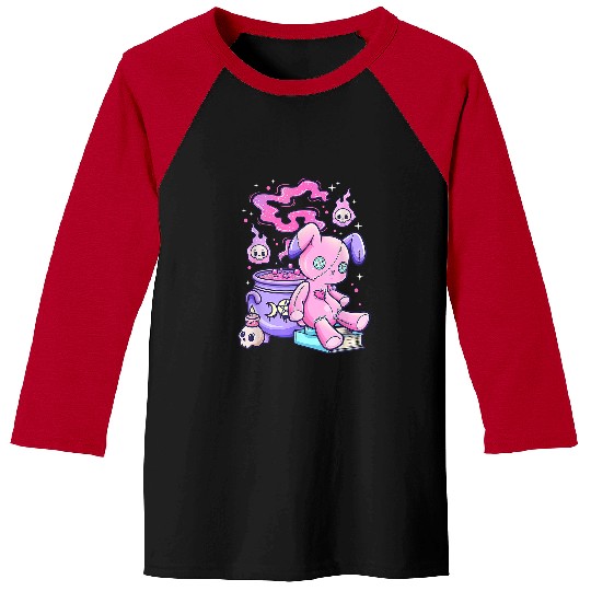 Funny Bear Kawaii Pastel Goth Cute Creepy Witchy Cute Bears Baseball Tees