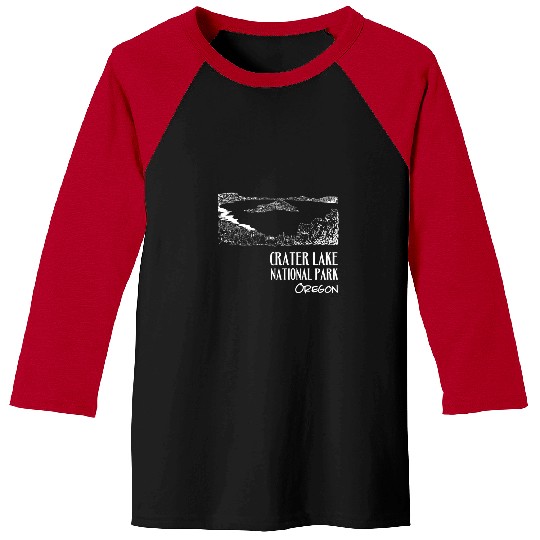 Crater Lake National Park Oregon Cascade Mountains Souvenir Baseball Tees