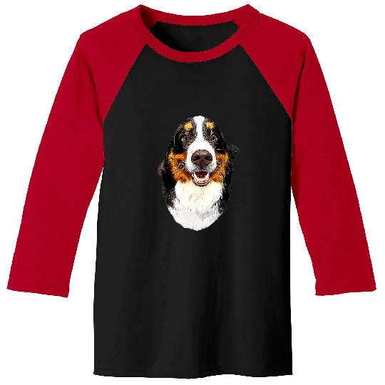 Dog Bernese Mountain Dog JUST SO HAPPY puppy pet paw Baseball Tees