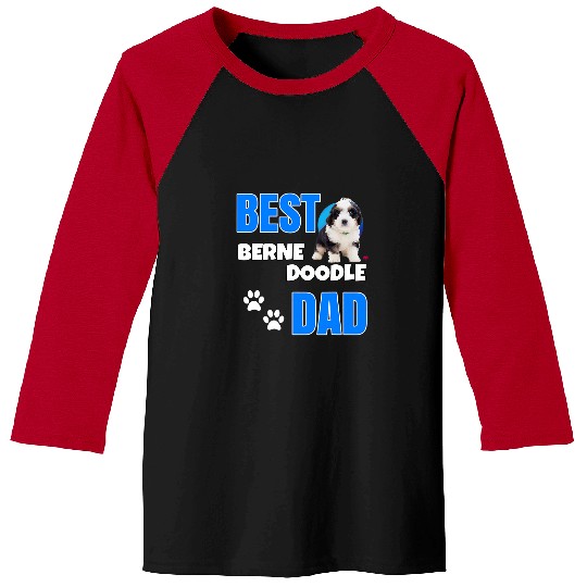 Bernedoodle Puppy Dog Lover cute Christmas bests Dad men Baseball Tees
