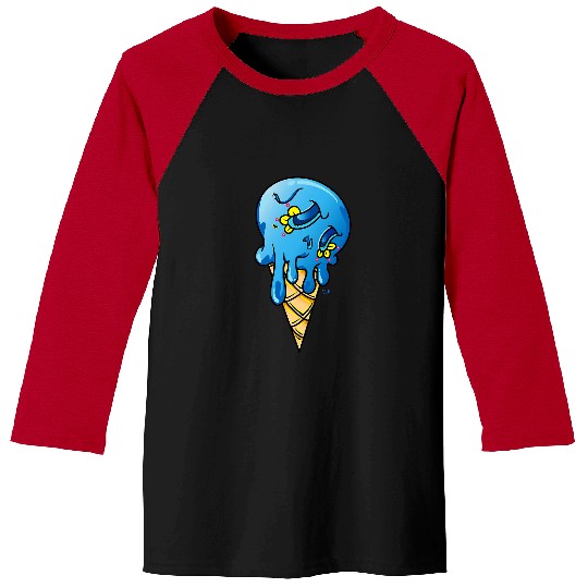 Blue Sugar skull ice cream Baseball Tees