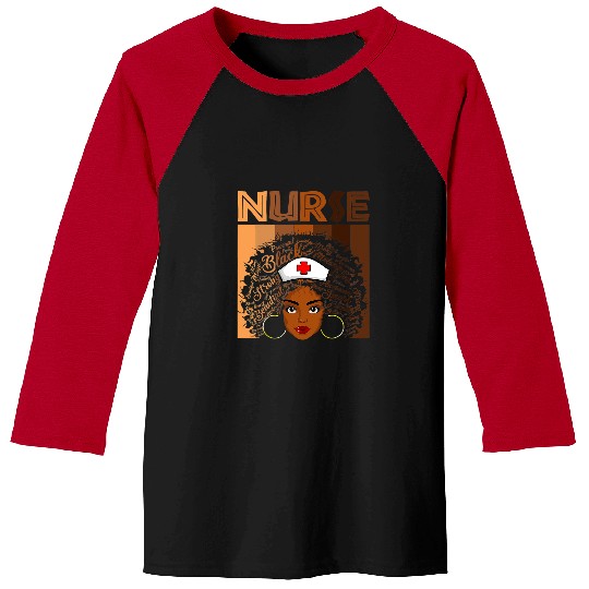 Nursing Black Nurses For Women Girls African Melanin Nursing Baseball Tees