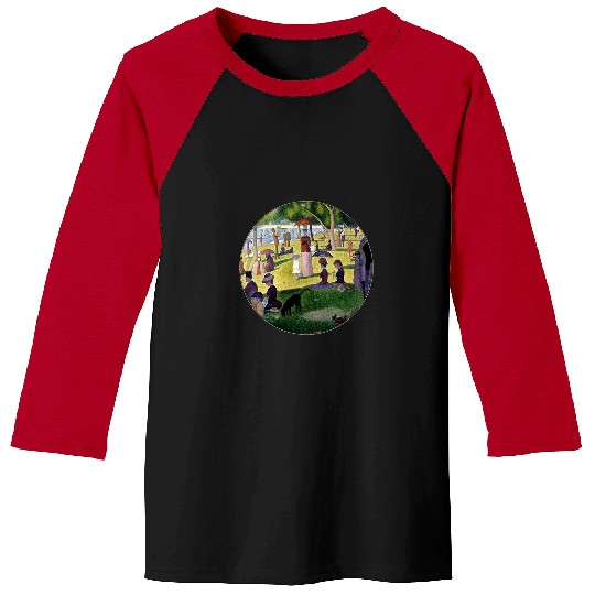 Famous Art Sunday on La Grande Georges Seurat Special Design Baseball Tees