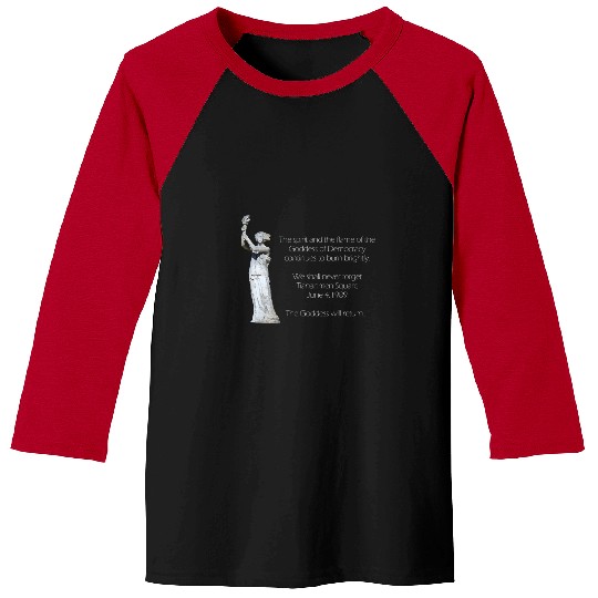Goddess of Democracy Tiananmen Square 1989 Memorial China Baseball Tees