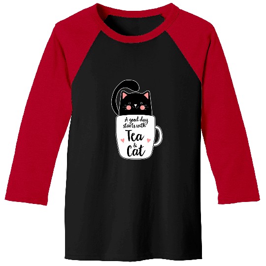 Funny black cats Tea Mug Cat Lover Gifts Baseball Tees
