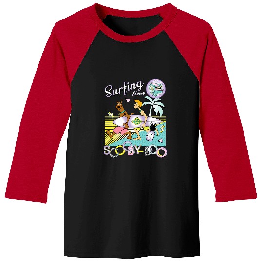 Surf Life ScoobyDoo and Shaggy Surfing Time Baseball Tees