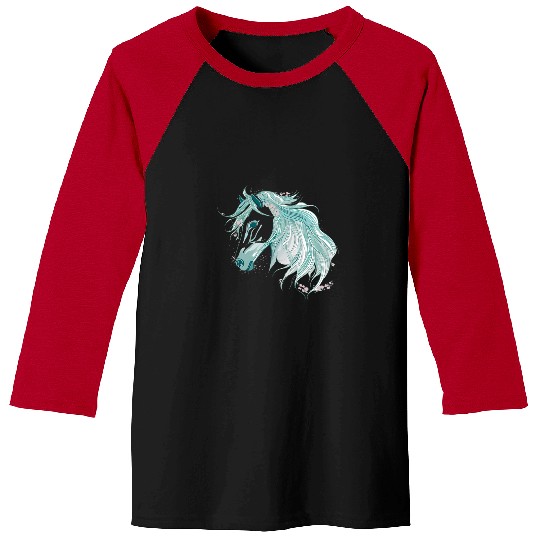 Horse Portrait Western Cowgirls Horseback Riding Baseball Tees