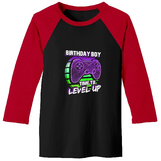 Game Gaming Birthday Boy Time to Level Up Game vintages Birthday 444 Gamer Loving Game Baseball Tees