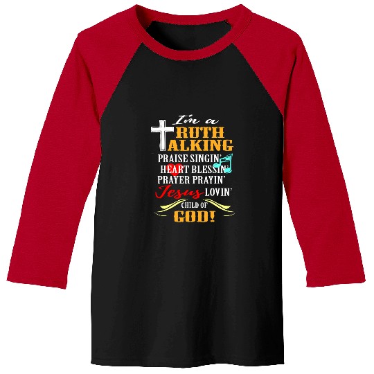 Christian Truth Praise Blessing Pray Child of God Christian apparel C Christ Baseball Tees