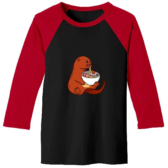 Otters Sea Otter Food Design for a Ramen Soup Lover Baseball Tees