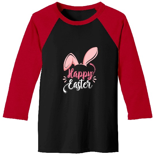Rabbits Kawaii Ears Rabbit Bunny Happy Easter Sunday Baseball Tees