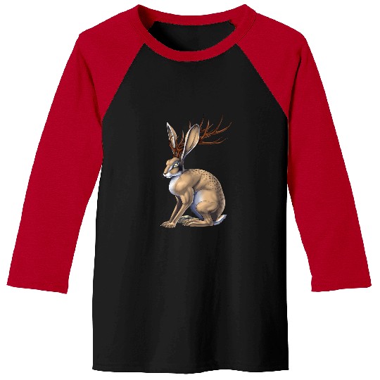 Rabbits Jackalope Rabbit Cryptozoology Cryptid Creature Mythical Baseball Tees