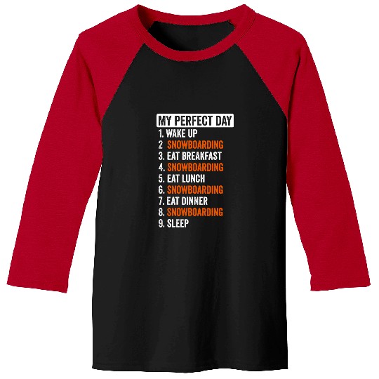 Skiing Ski Perfect Day Snowboarding Gifts For Men Women Kids Baseball Tees