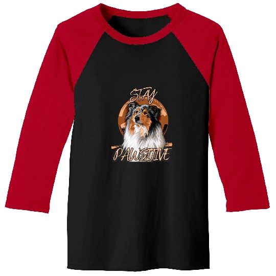 Collie Longhaired Dog Rough Collie Cute Dog Baseball Tees