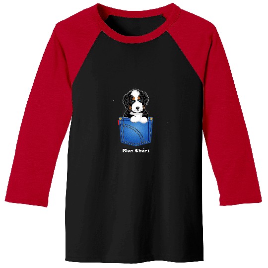 Bernedoodle cute gift mon cheri Baseball Tees