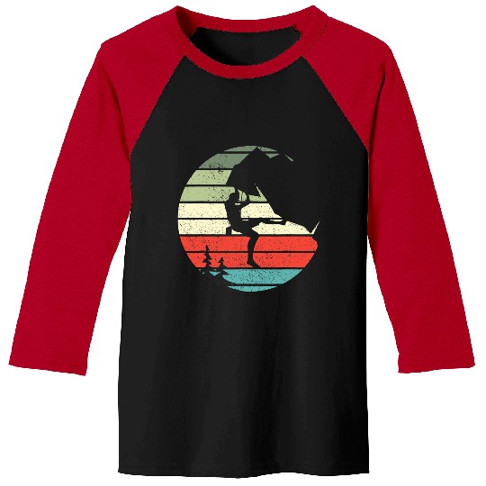 Climbing Climber Retro Mountain Climber Climb Bouldering Sports Rock Climbing Climb Baseball Tees