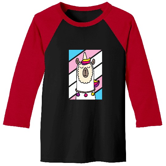 LGBT Pride Transgender Llama LGBTQ Alpaca Unicorns Pride Flag Ally Baseball Tees