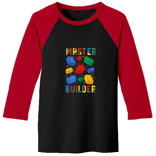 Brick Builder Funny Blocks Master Builder 2 Baseball Tees