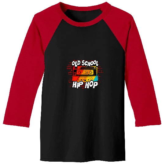 Old School Hip Hop Music Retro Boombox Baseball Tees