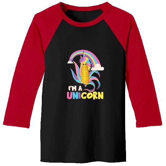 Im A Unicorns Funny Maize Corn Cob Kids Farming Corn Baseball Tees