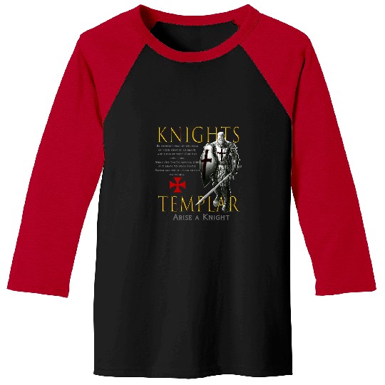 Christian Knights Templar Oath For God Christian Christ Baseball Tees
