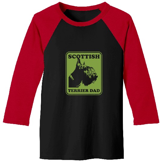 Dog Scottish Terrier Mens Scottish Terrier Dad Scottie Dog Owner Scottish Terrier 2 Baseball Tees