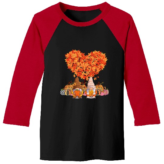 Its Fall Yall Cute Gnomes Pumpkin Autumn Tree Fall Leaves 453 Baseball Tees