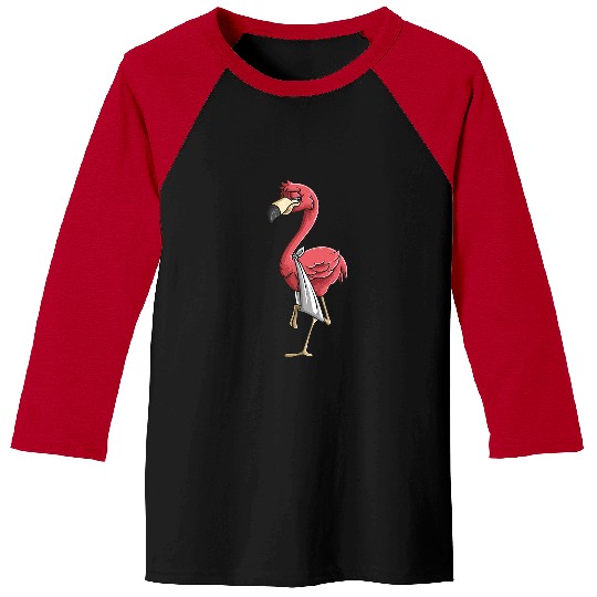 Cool Broken Leg Flamingo Funny Fractured Shorebird Gift 4 Baseball Tees