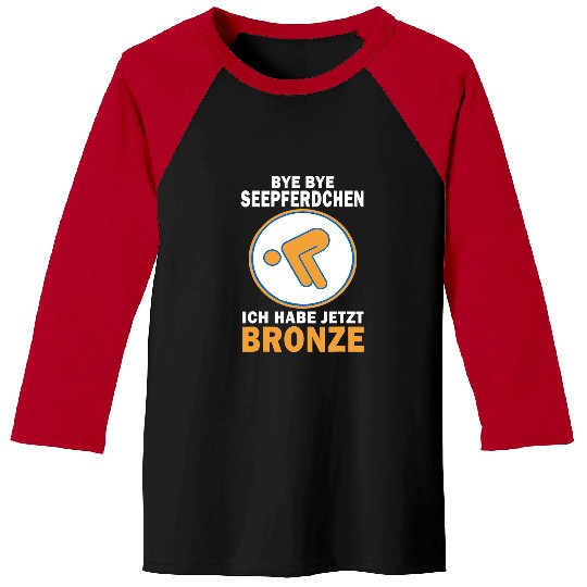 Swimming Pool Bronze Test Passed Swimming Badge Bronze Float 2 8 Baseball Tees