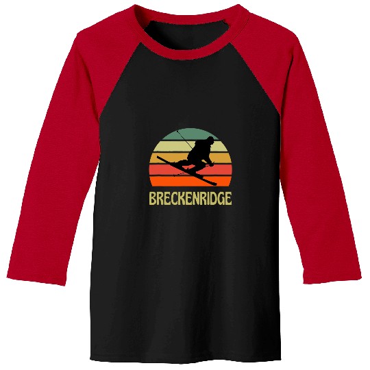 Skiing Ski Breckenridge Colorado for Skiing Ski Baseball Tees