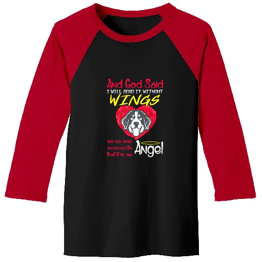 Bernedoodle Angel Without Wings Pet Lovers Gift Baseball Tees