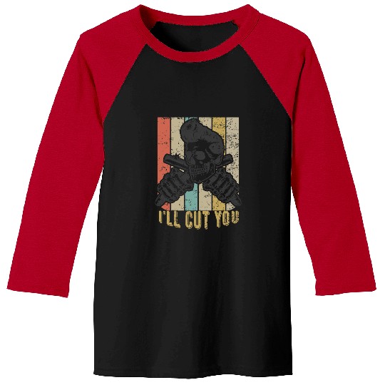 Skeletons Skulls Funny Halloween Barber Skeletons Hands Hairstylist Graphic Skull Baseball Tees